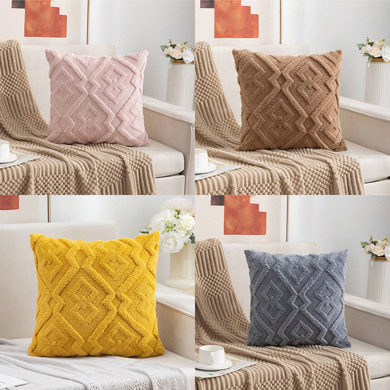 Pillow Insert 18X18 - 삽입형이 아닌 직조 플러시 베개 커버,