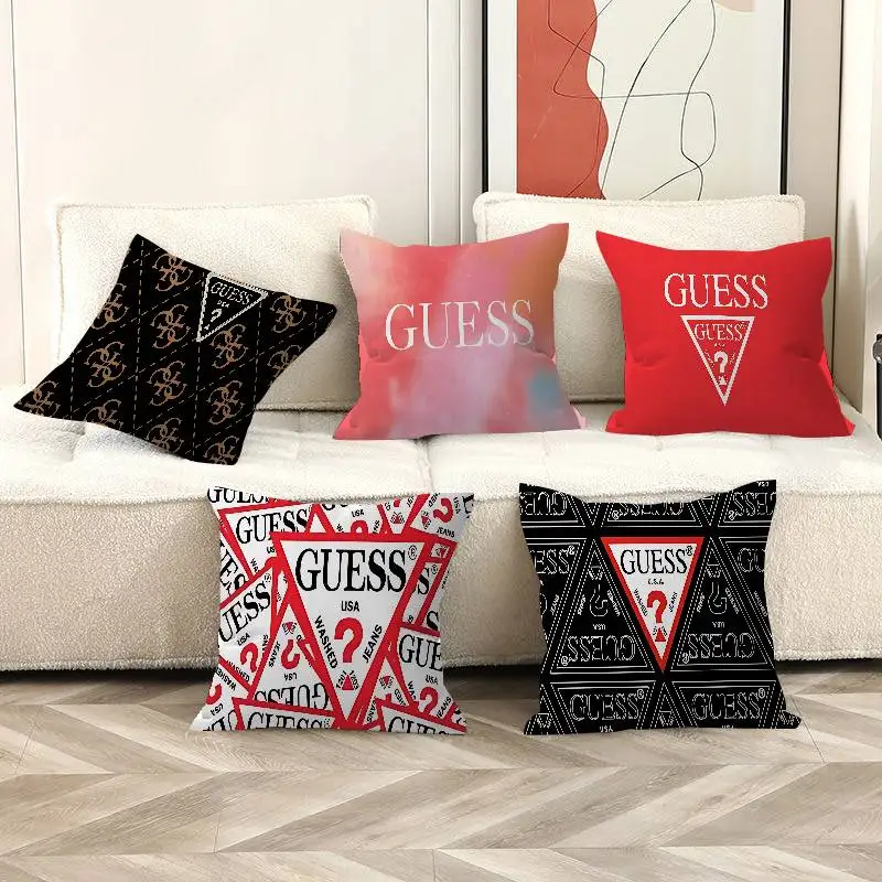 Home Textiles Plaid - 패션 G-Guess-s 맞춤형 베개 커버 어린이