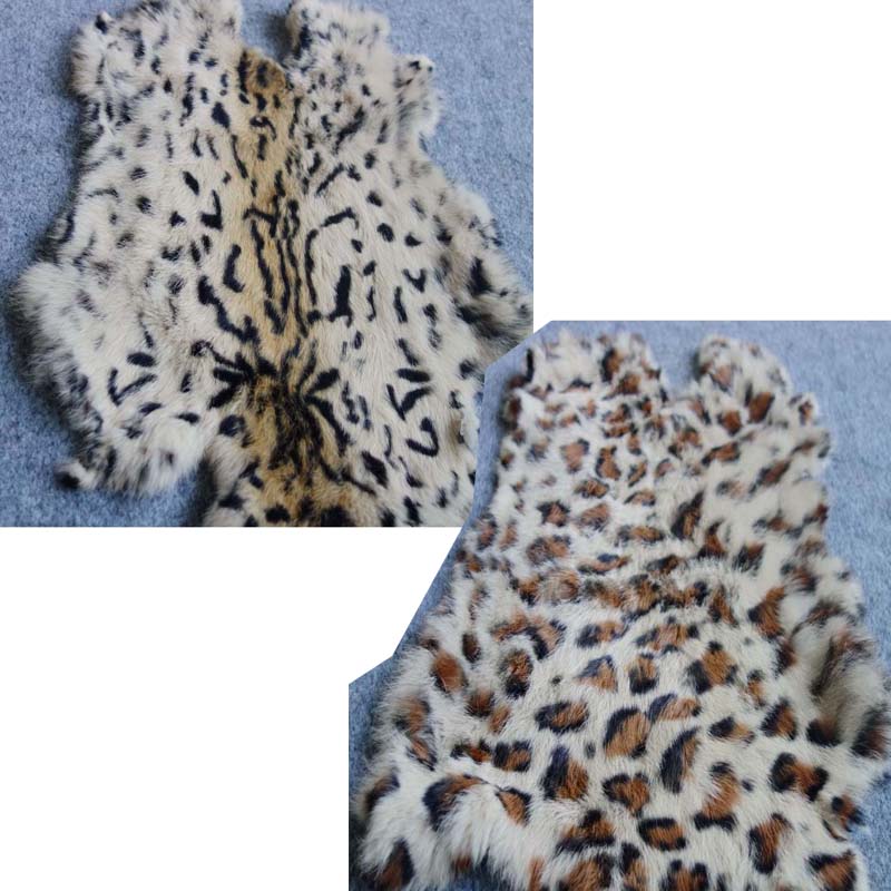 Home Textiles Sale - 1pc 자연 진짜 토끼 모피 표범