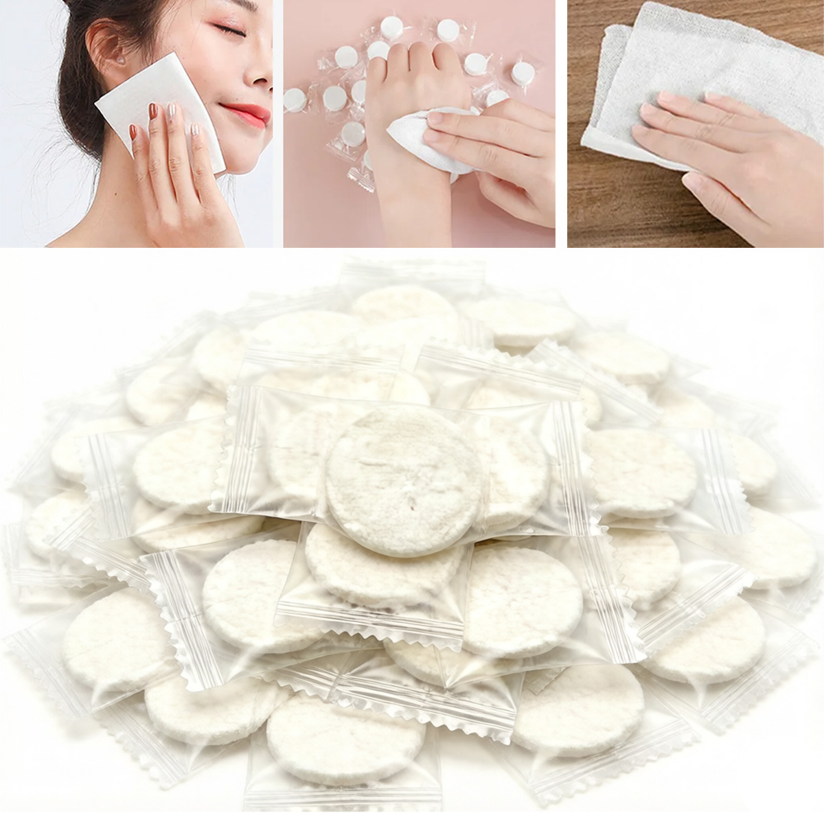 Home Textiles Face Towel - 100개 휴대용 압축 타월 일회용 얼굴