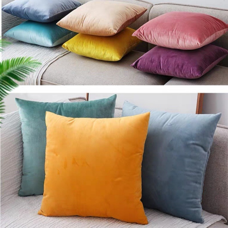 Pillow Insert 18X18 - 더치 벨벳 단색 자동차 시트 쿠션