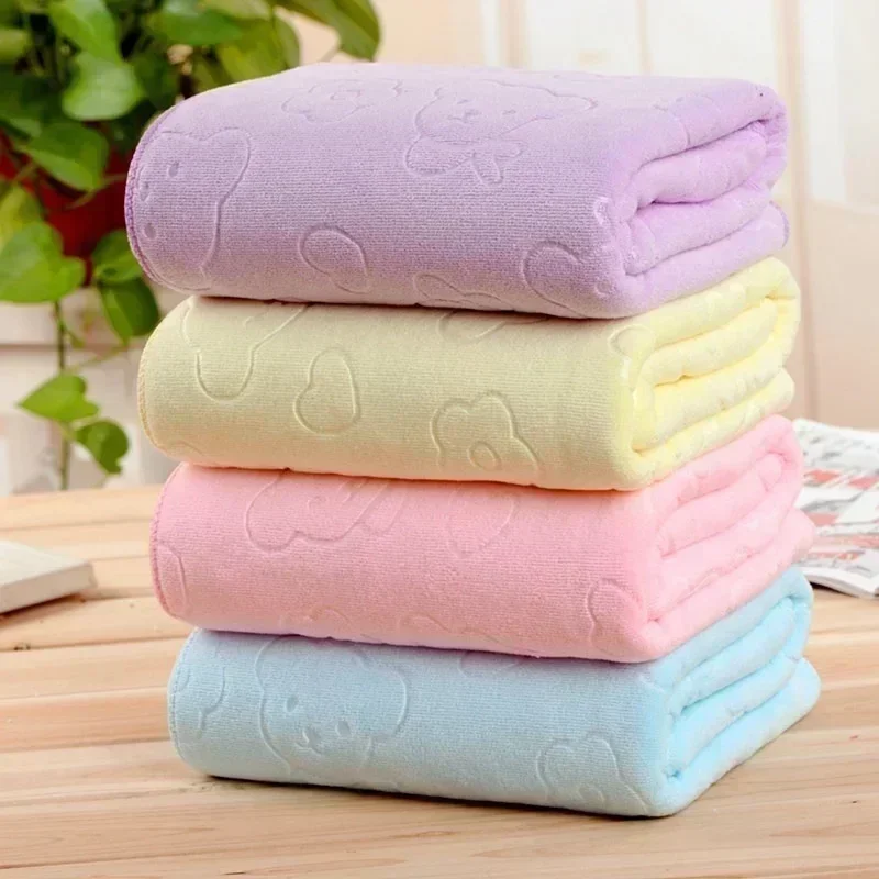 새로운 솔리드 컬러 마이크로 화이버 양각 곰 목욕 타월 - Home Textiles Face Towel 리뷰 및 가격