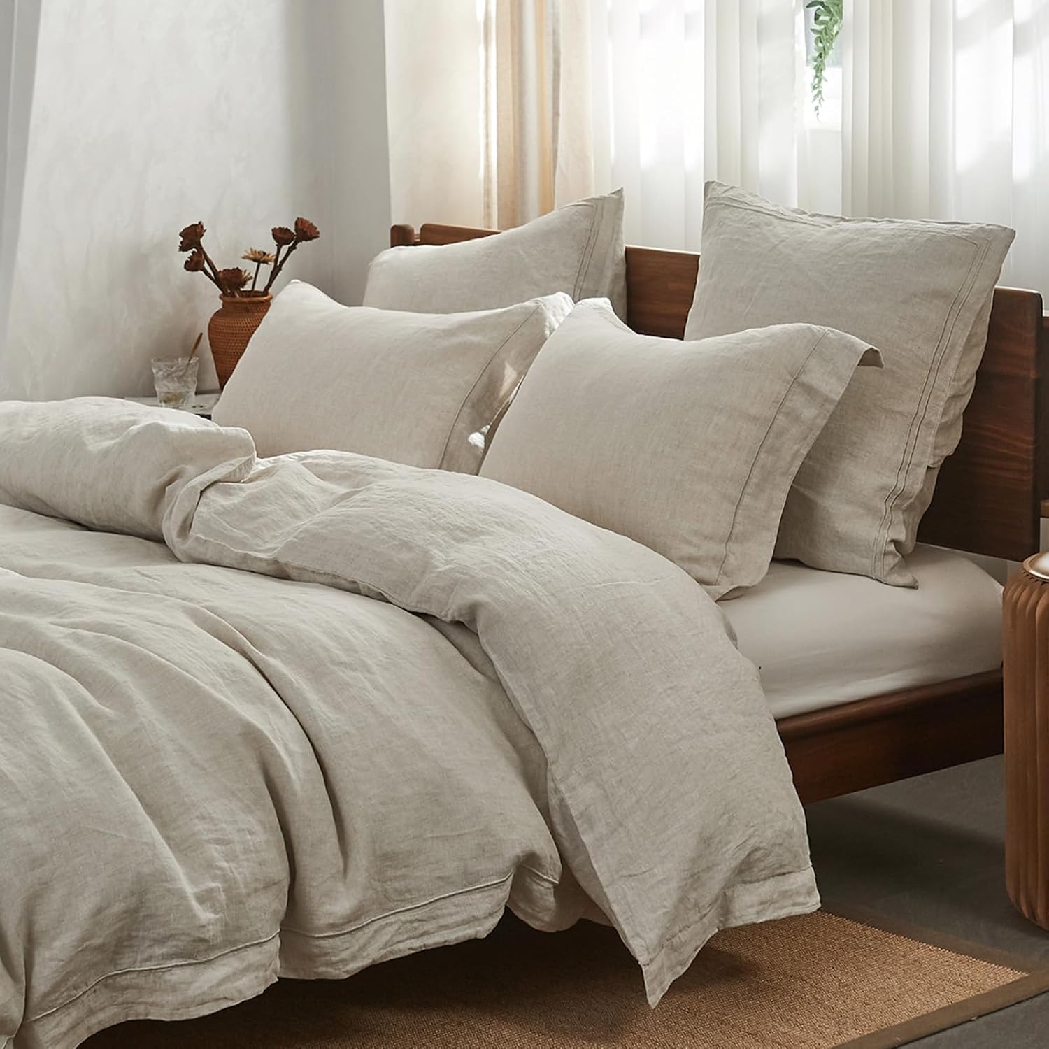 순면 워싱 린넨 이불 커버 세트 3종, 부드러운 팜하우 - Linen Duvet Cover 리뷰 및 가격
