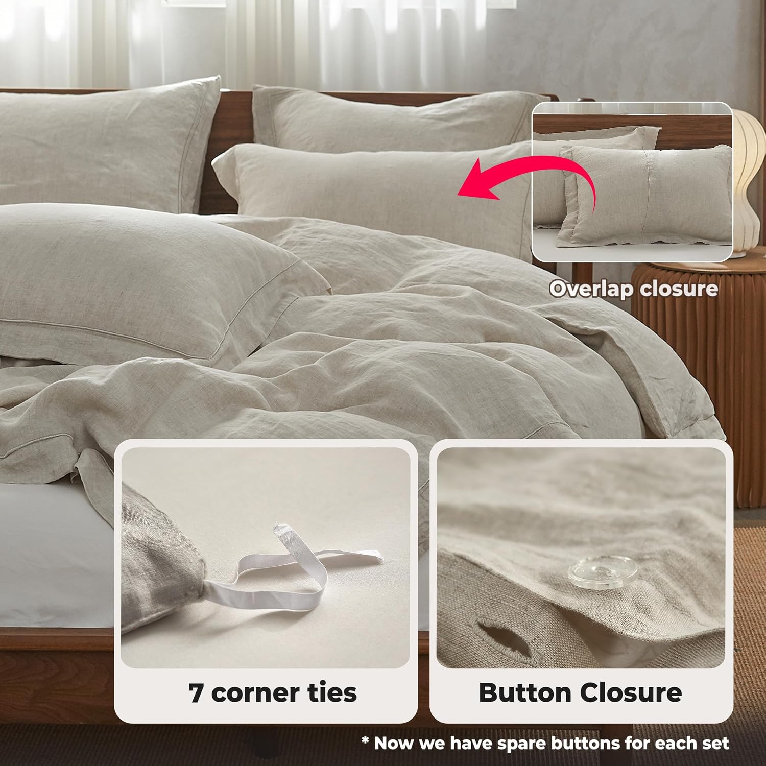 순면 워싱 린넨 이불 커버 세트 3종, 부드러운 팜하우 - Linen Duvet Cover 리뷰 및 가격