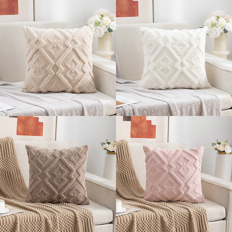 삽입형이 아닌 직조 플러시 베개 커버, 모던 심플 소파 - Pillow Insert 18X18 리뷰 및 가격
