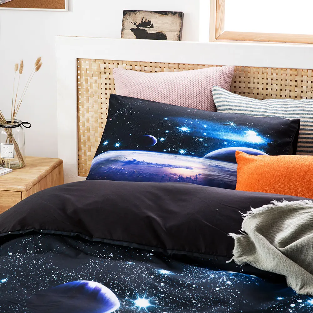 우주 스타 3d 갤럭시 듀벳 커버 세트, 싱글 더블 트 - Linen Duvet Cover 리뷰 및 가격