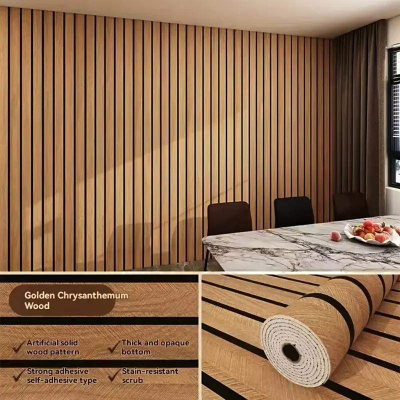 두꺼운 갈색 그리드 필앤스틱 벽지, 페이크 플래드 방수 - Home Textiles Plaid 리뷰 및 가격