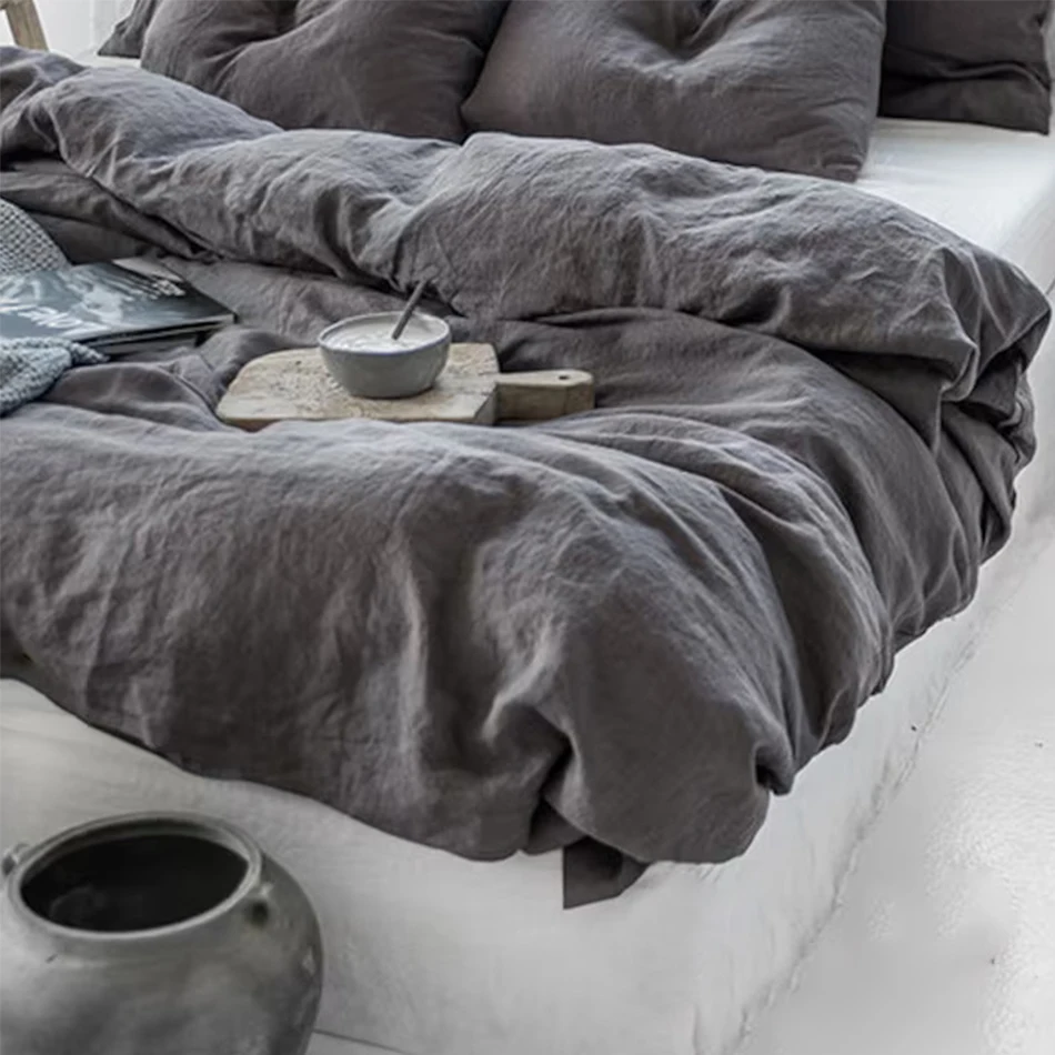 100% 린넨 침구 이불 커버 스톤워시 프랑스 린넨 단 - Quality Home Textiles 리뷰 및 가격