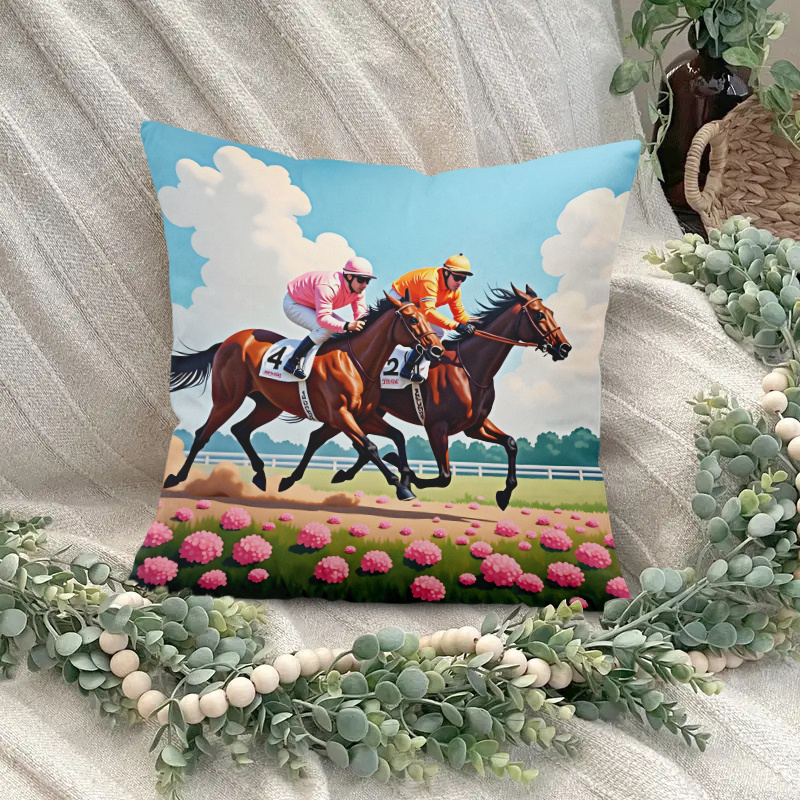 1개 말 경주 베개 커버 18x18인치 – 자키 및 경 - Pillow Insert 18X18 리뷰 및 가격