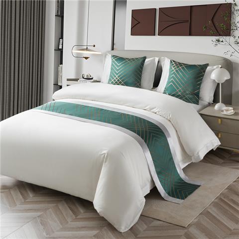 기하학 녹색 다이아몬드 침대 러너 스카프 침대 슬립 커 - Home Textiles Plaid 리뷰 및 가격