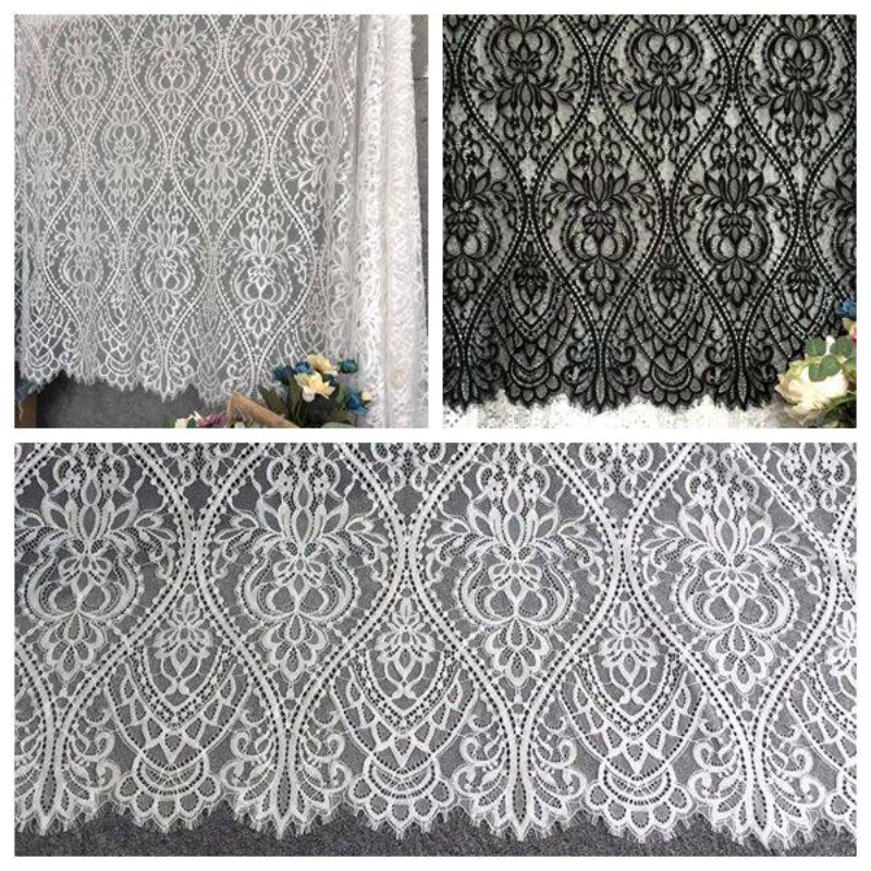 3미터 두께의 유럽식 속눈썹 레이스 DIY 웨딩 드레스 - Home Textiles Importers In Usa 리뷰 및 가격