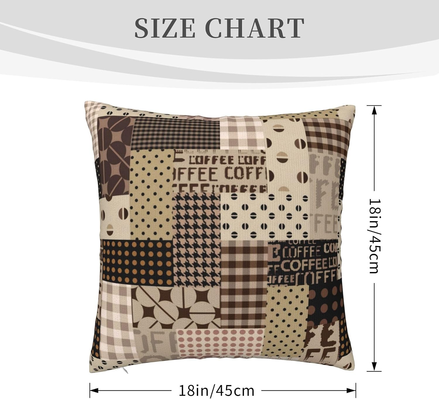 커피 타임 쿠션 커버 빈티지 폴카 도트 |   부드럽고 - Pillow Insert 18X18 리뷰 및 가격