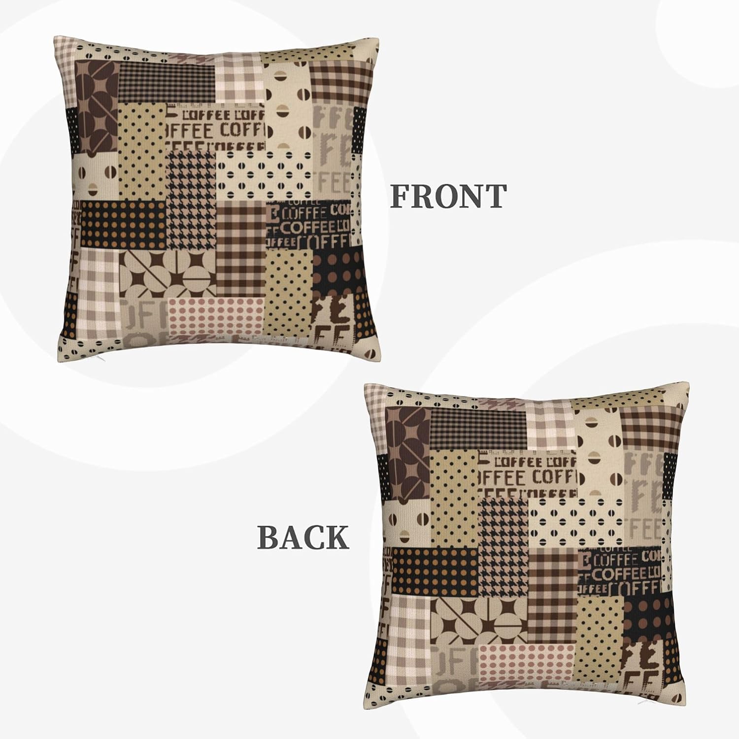 커피 타임 쿠션 커버 빈티지 폴카 도트 |   부드럽고 - Pillow Insert 18X18 리뷰 및 가격