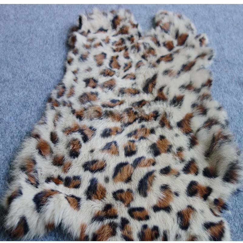 1pc 자연 진짜 토끼 모피 표범 인쇄 판매 전체 조각 - Home Textiles Sale 리뷰 및 가격