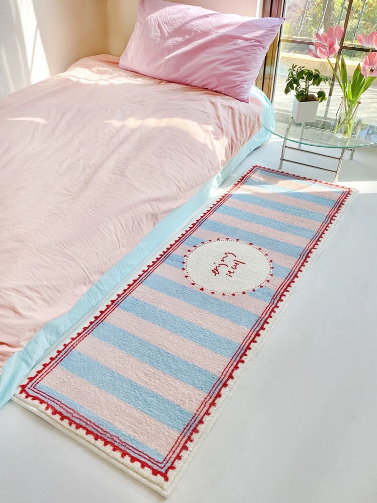 VIKAMA Ins 스타일 캐시미어 롱 스트립 러그 컴 - Home Textiles Plaid 리뷰 및 가격