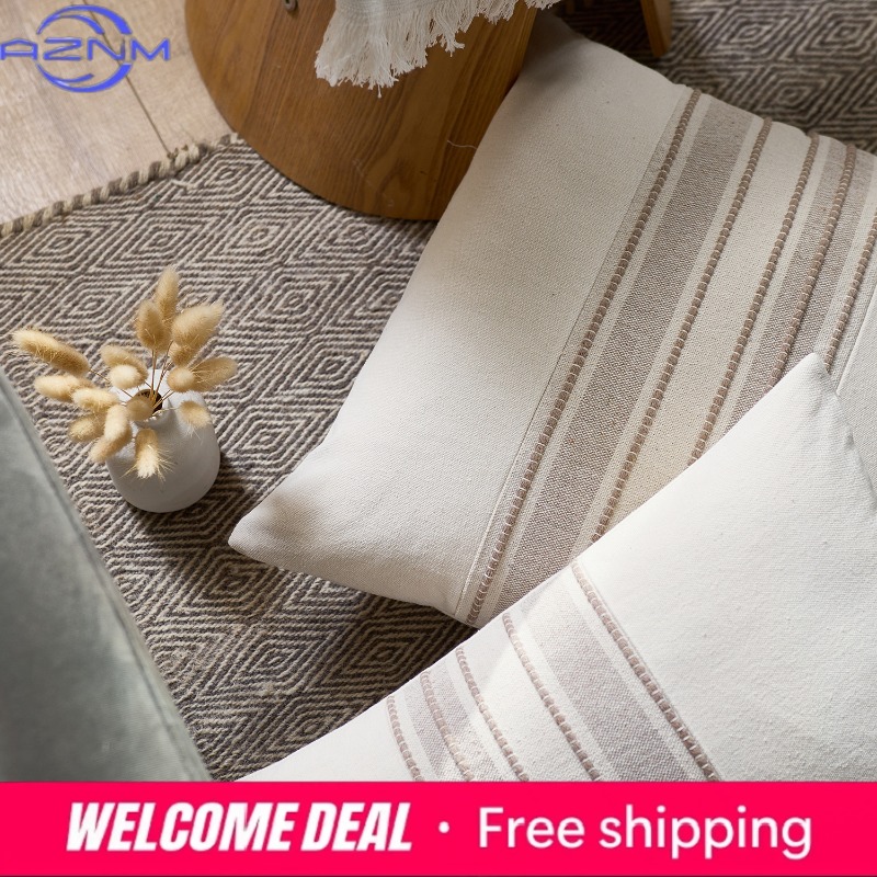 북유럽 모던 심플 원사염색 스플라이싱 베개 커버 라이트 - Quality Home Textiles 리뷰 및 가격
