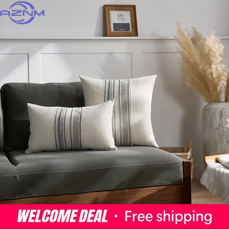 북유럽 모던 심플 원사염색 스플라이싱 베개 커버 라이트 - Quality Home Textiles 리뷰 및 가격