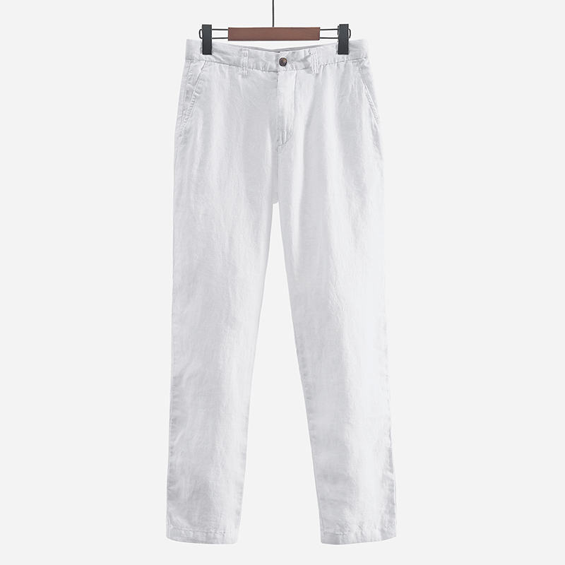 일본 스타일 심플 남성 린넨 캐주얼 팬츠 루즈핏 통기성 - Home Textiles Store 리뷰 및 가격