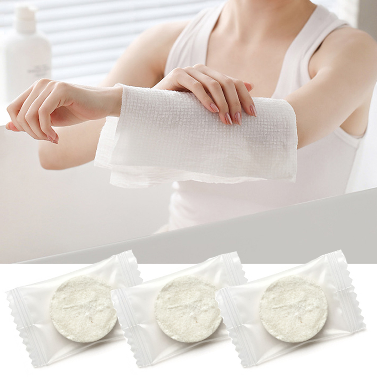 100개 휴대용 압축 타월 일회용 얼굴 세정용 부드러운 - Home Textiles Face Towel 리뷰 및 가격