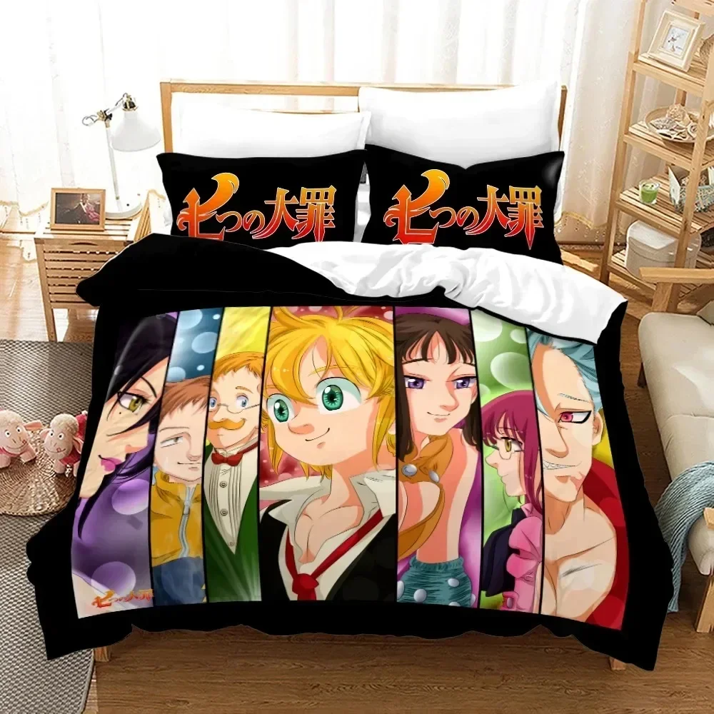 애니메이션 일곱 치명적인 죄 프린트 침구 세트 이불 커 - Linen Duvet Cover 리뷰 및 가격