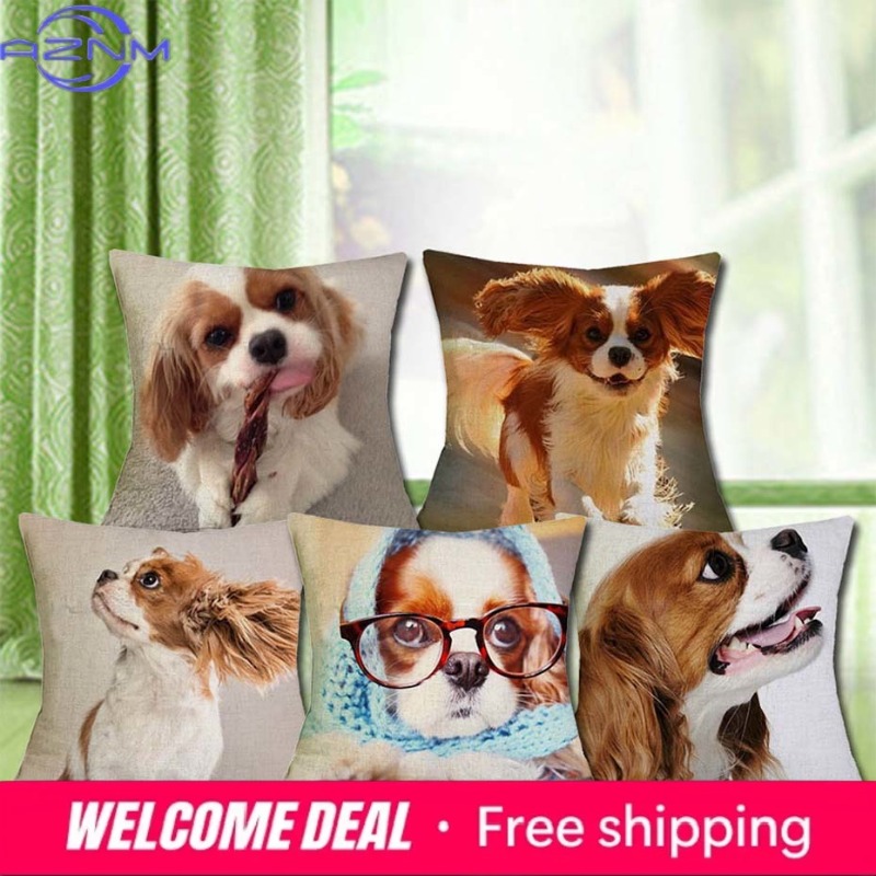 캐발리어 킹 찰스 스패니얼 45x45cm 베개 커버 침 - Quality Home Textiles 리뷰 및 가격