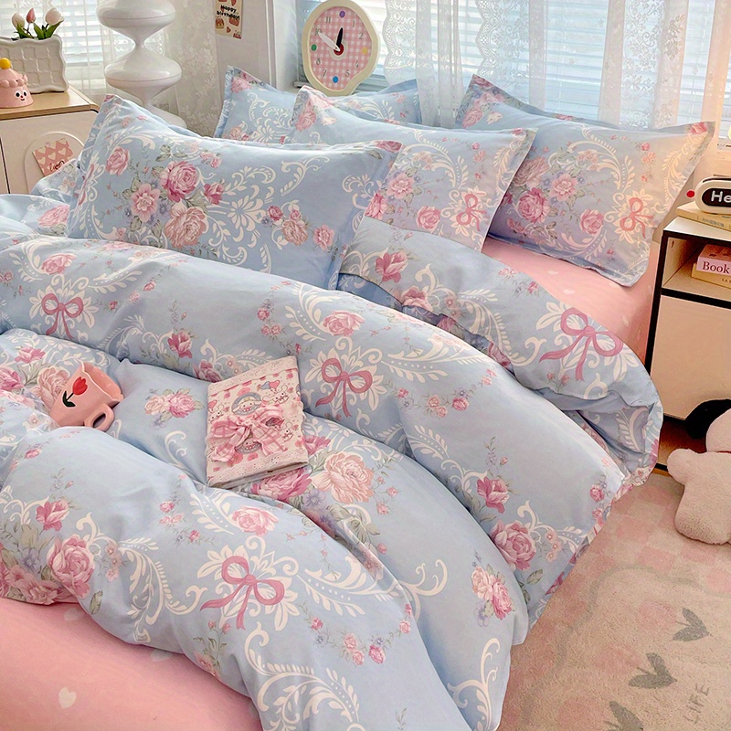 4피스 파스토럴 침구 세트 부드럽고 피부 친화적인 이불 - Linen Duvet Cover 리뷰 및 가격