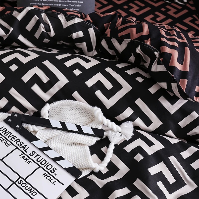 럭셔리 블랙 침구 이불 세트, 베개 케이스 포함, 싱글 - Linen Duvet Cover 리뷰 및 가격