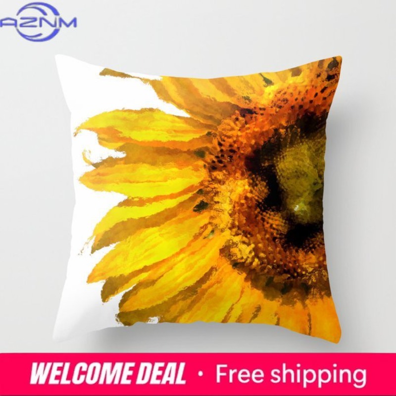해바라기 쿠션 커버 여름 소파 베개 침실 홈 데코 자동 - Quality Home Textiles 리뷰 및 가격