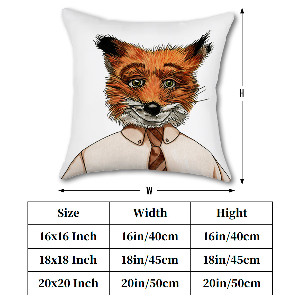 1개 미스터 폭스 베개 커버 가을 숲 테마 폴리에스테르 - Pillow Insert 18X18 리뷰 및 가격