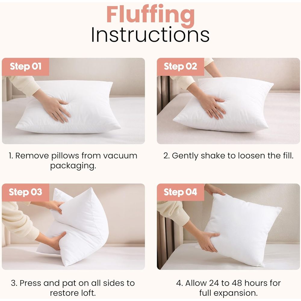 18x18 화이트 베개 인서트 한 쌍 (홈 데코 및 편 - Pillow Insert 18X18 리뷰 및 가격
