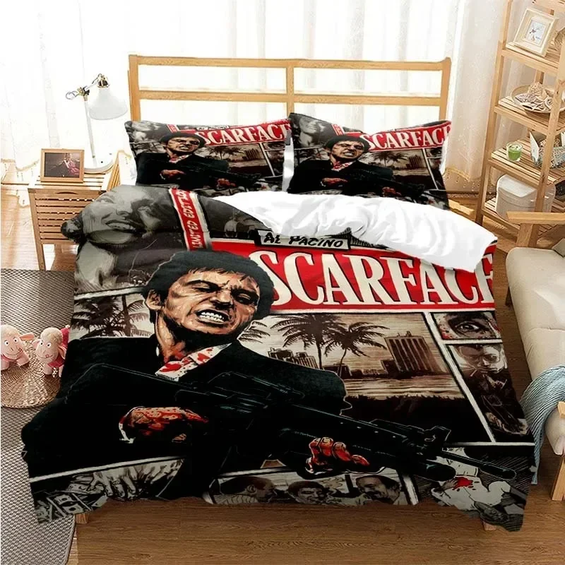 토니 몬타나 스카페이스 프린트 침구 세트 이불 커버 베 - Linen Duvet Cover 리뷰 및 가격