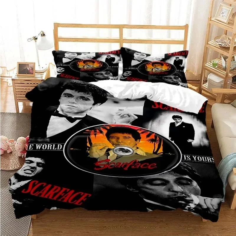 토니 몬타나 스카페이스 프린트 침구 세트 이불 커버 베 - Linen Duvet Cover 리뷰 및 가격