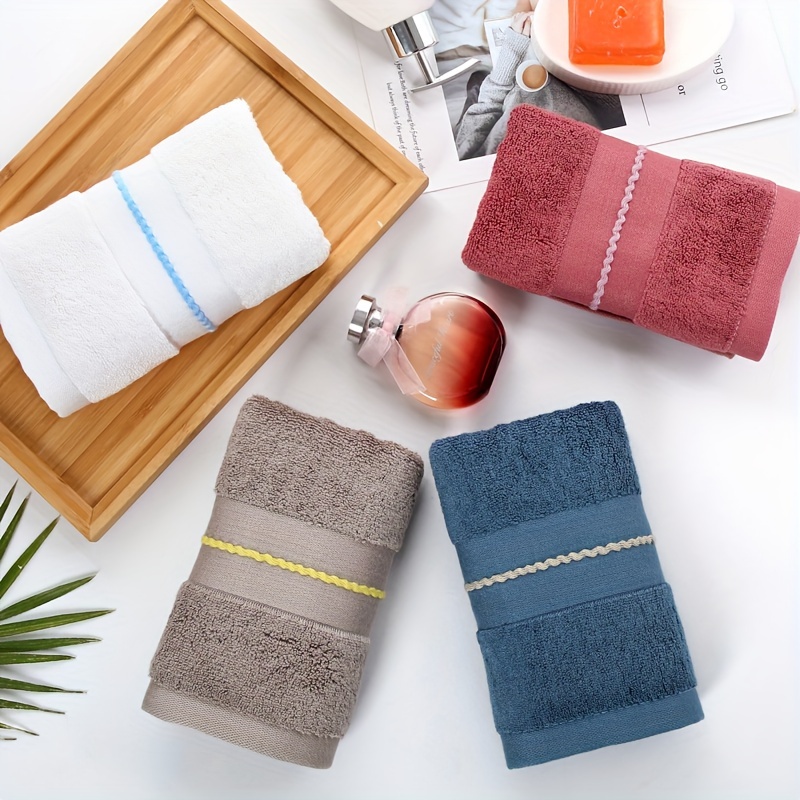 대나무 욕실 타월 세트 - 부드러운 자수 34x74cm - Home Textiles Face Towel 리뷰 및 가격